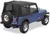 upper doors requires bow system pavement ends replay soft top fabric for jeep - and tinted windows black denim