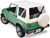 no doors requires bow system pavement ends replay soft top fabric for suzuki samurai - clear windows white