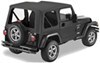 no doors requires bow system pavement ends replay soft top fabric for jeep - clear windows not included black denim