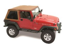 Pavement Ends Sprint Soft Top for Jeep - Flip Back Panel and Tinted Windows - Spice                 