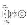 tail lights non-submersible led trailer clearance and side marker light with grommet - 1 diode amber lens