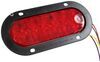 tail lights 7-11/16l x 3-5/8w inch peterson lumenx led trailer light - stop turn backup 7 diodes oval red/clear lens