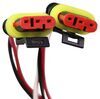 trailer lights three wire 3-wire y-adapter for led - 3-prong pl-3 plug to dual amp 12 inch long