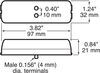 tail lights non-submersible led trailer fender light - 2 diodes amber and red lens