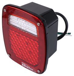 LED Trailer Tail Light with Reflector - Stop, Tail, Turn, Backup - Red Lens - Passenger Side