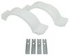 top and side step for single-axle trailers single axle trailer fenders w mounting brackets - white plastic 13 inch to 15 wheels