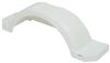 Plastic, Single-Axle Trailer Fender w/ Top and Side Steps - White - 13" to 15"