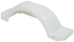 Plastic, Single-Axle Trailer Fender w/ Top and Side Steps - White - 13" to 15" - PF11X35W