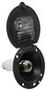 rv showers and tubs d&w inc. spray-port exterior hose hookup - 2-3/4 inch round black