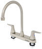 kitchen faucet standard sink phoenix faucets catalina rv - dual lever handle brushed nickel