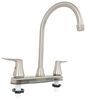 kitchen faucet high-rise spout phoenix faucets catalina rv - dual lever handle brushed nickel