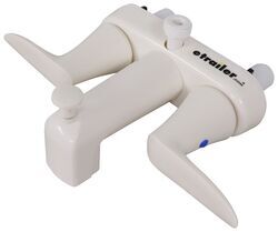 Phoenix Faucets Catalina RV Tub and Shower Diverter Faucet w/ D-Spud - Dual Lever Handle - White - PF223205