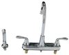 kitchen faucet dual handles phoenix faucets hybrid rv w/ sprayer - lever handle chrome