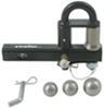 fixed ball mount drop - 0 inch rise convert-a-ball pintle hook combo for 2 hitches 3 nickel-plated balls 16 000 lbs
