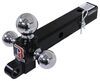 adjustable ball mount 1-7/8 inch 2 2-5/16 three balls patriot hitches 5-way 3-ball and drop hitch adapter - 7 000 lbs
