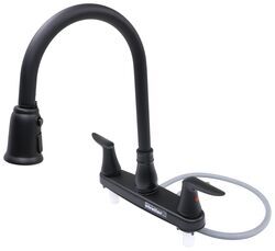 Phoenix Faucets Catalina RV Kitchen Faucet w/ Pull Down Spout - Dual Lever Handle - Matte Black - PH54NR