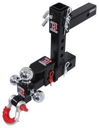 Patriot Hitches 5-Way 3-Ball Mount and Adjustable Drop Hitch Adapter - 2" Hitches - 7,000 lbs - PH94FR