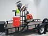 0  utility trailer pre-drilled holes pack'em rack for open trailers - holds 6 shovels 1 blower line spool round cooler