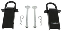 Stake Pocket Tie-Down Anchors - Black Powder Coat - 2-3/4" D-Ring - 4,000 lbs - Qty 2