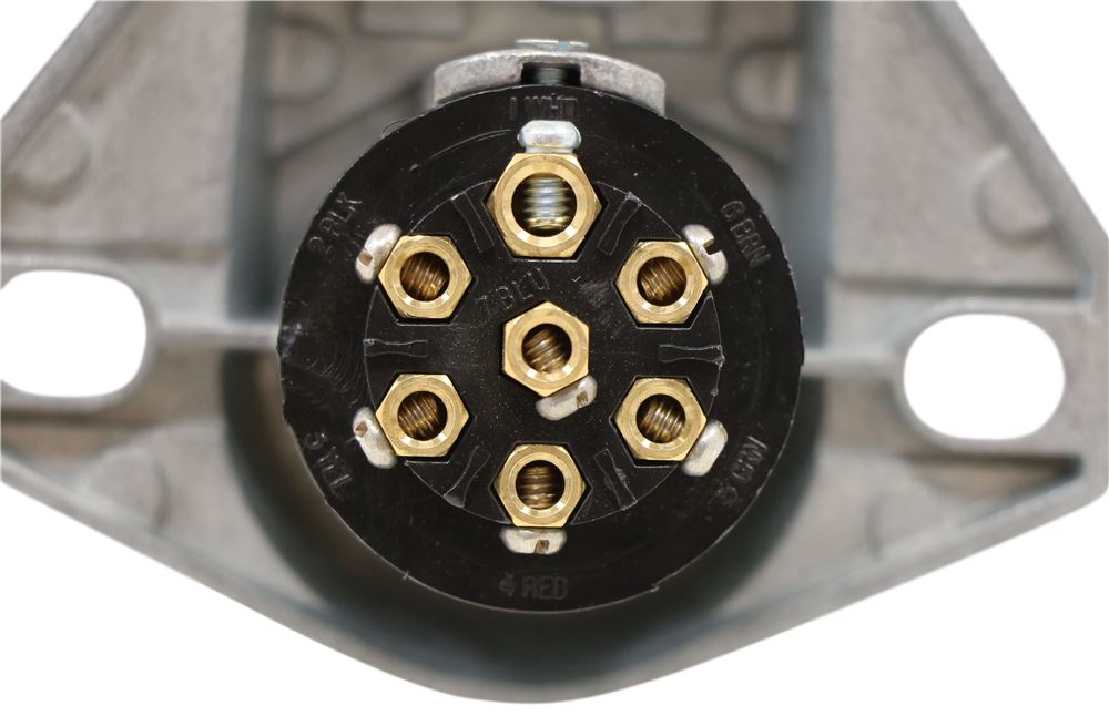 Solid 7-Pin 3-Hole Connector - Vehicle Side Pollak Wiring PK11-729