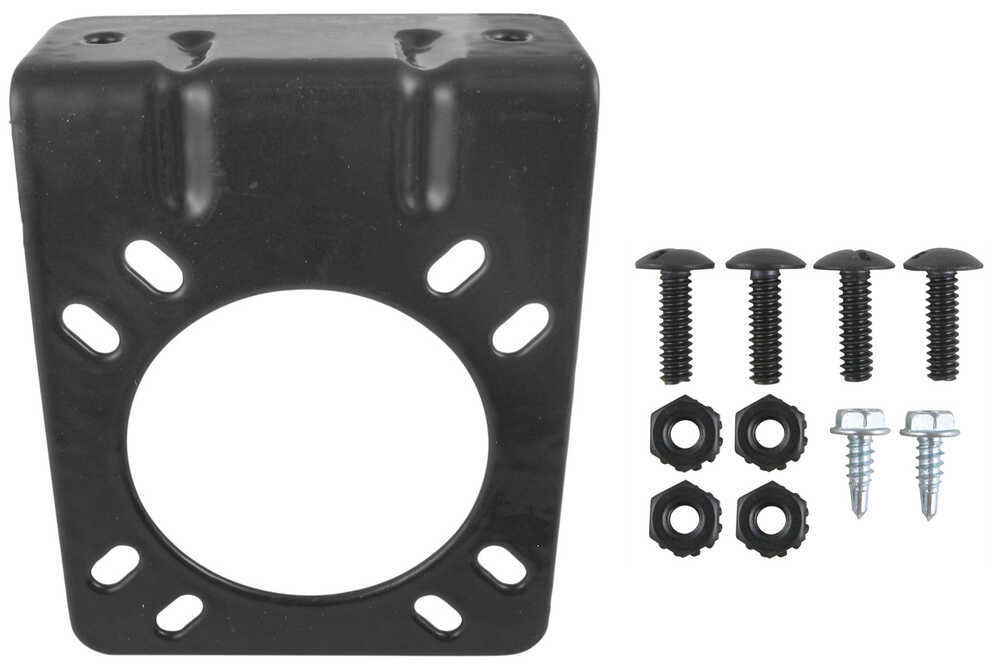 Mounting Plate Bracket with Gasket & Bolts for 7 Pin Towing Socket Trailer 