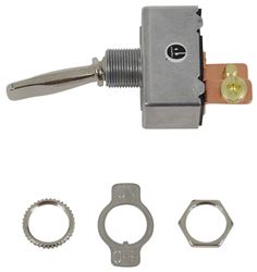Pollak Heavy-Duty Toggle Switch - SPST- On-Off - 12V DC - 50 Amp - 1" Handle - PK34212