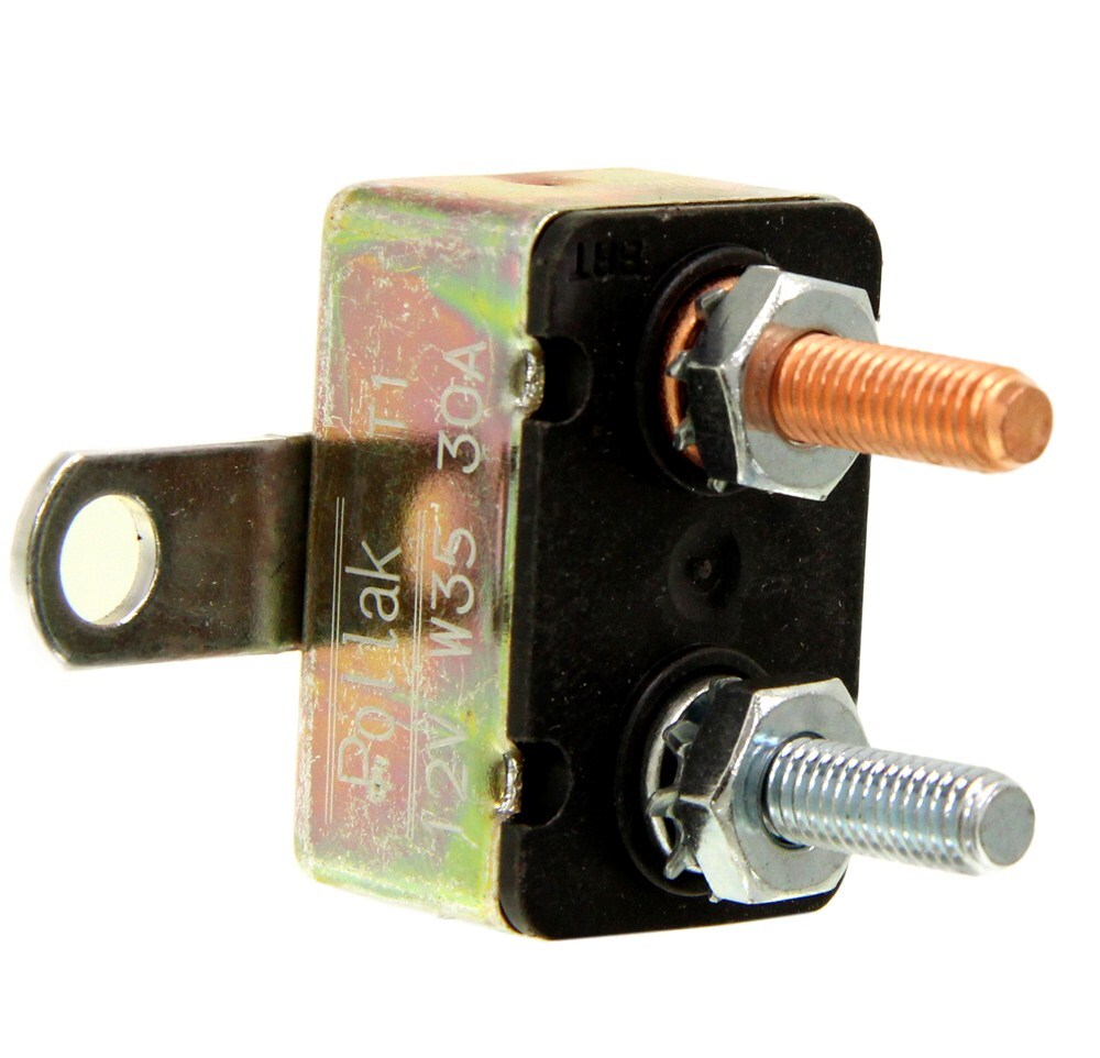 Nuts/Washers 20 Amp Auto Reset Bracket CB130-20 20A Type 1 Circuit Breaker 
