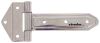 strap hinge 7-5/8 inch long t-strap w wide bracket for enclosed trailers - 180 degree stainless steel