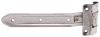 strap hinge 12 inch long square corner with reverse bracket - polished stainless steel