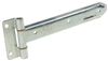 strap hinge t-strap for enclosed trailers - 12 inch long 180 degree rotation zinc plated steel