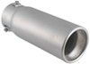 straight cut 1-3/4 inch tailpipe fit bully round resonated bolt-on exhaust tip 3-1/4 9 long