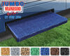 0  curved steps straight 1 step prest-o-fit wraparound exterior rv rug - 23 inch wide blue qty