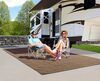 0  rv outdoor rugs 12 x 8 feet prest-o-fit surface mate rug kit - 8' 12' brown tan
