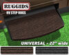 0  curved steps straight 1 step prest-o-fit ruggids exterior rv rug - universal 22 inch wide brown qty