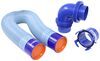 drain hoses prest-o-fit rv sewer hose w/ 3 inch fitting and 3-in-1 elbow adapter - 10' long