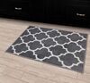 0  rv interior rugs prest-o-fit 2-piece rug set for hallway and kitchen - trellis pattern gray white