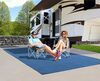 0  rv outdoor rugs prest-o-fit surface mate rug - 8' long x 12' wide blue