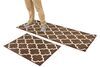 rv interior rugs rug sets prest-o-fit 2-piece set for hallway and kitchen - trellis pattern brown cream