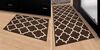 0  rv interior rugs prest-o-fit 2-piece rug set for hallway and kitchen - trellis pattern brown cream