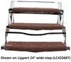 0  curved steps straight 3 prest-o-fit trailhead 3-piece exterior rv step rug set - universal 22 inch wide brown