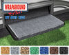 0  rv step covers prest-o-fit curved steps straight 1 wraparound exterior rug - 20 inch wide gray qty