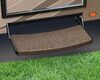 0  curved steps straight 1 step prest-o-fit trailhead exterior rv rug - universal 22 inch wide buckskin qty