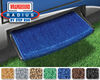 0  curved steps 1 step prest-o-fit wraparound exterior rv rug - 22 inch wide blue qty