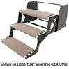 0  rv step covers prest-o-fit curved steps straight 22 inch wide outrigger 3-piece exterior rug set - universal light brown