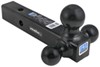 drop - 0 inch rise 10000 lbs gtw class iv pro series tri-ball mount for 2 hitches 1-7/8 2-5/16 balls black