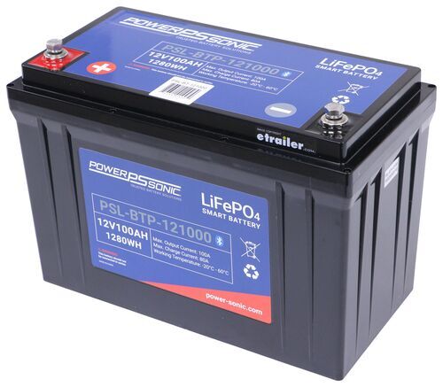 Power Sonic RV Lithium Battery - LiFePO4 - Bluetooth - Group 27 - 12V ...