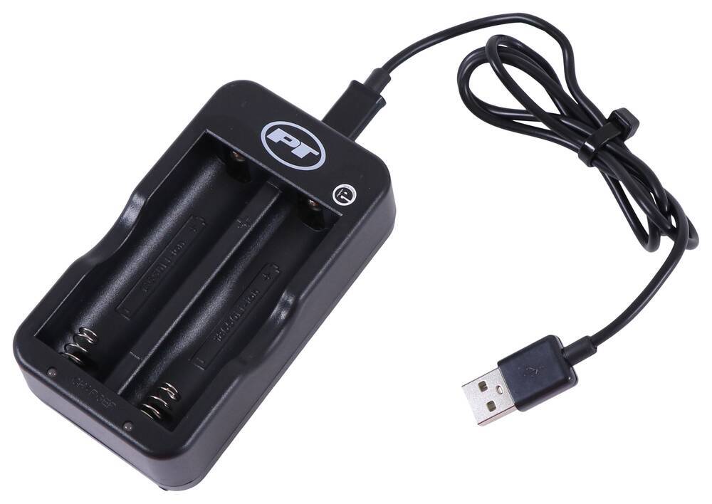 Battery Charger for Standard 18650 Model Lithium-Ion Batteries - Micro USB PT24RR