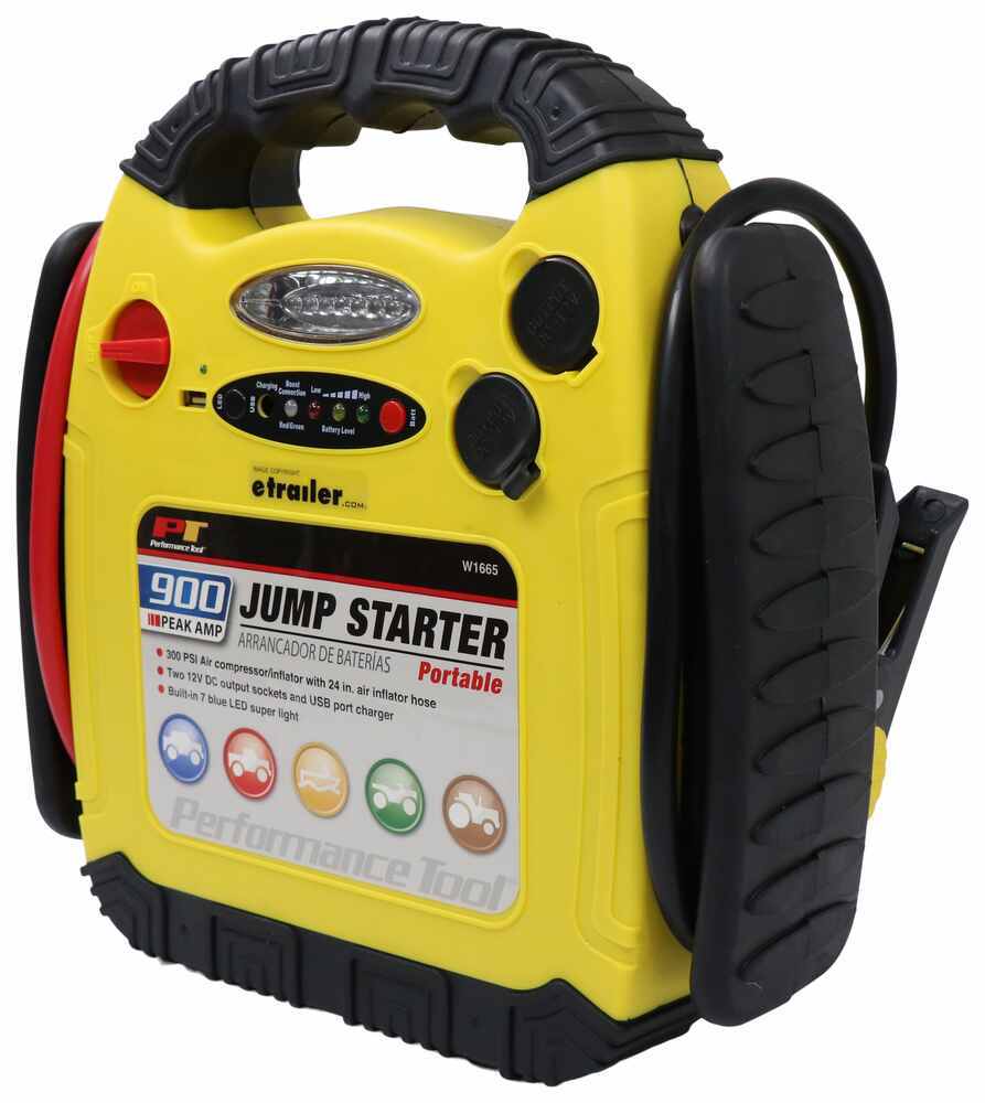 Jump Starter and Inflator with Automatic Shut Off - 900 Peak Amps