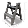 folding step 18-1/2 inch long stool - polystyrene 300 lbs