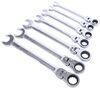 wrenches ratchet wrench ratcheting set - sae 180 degree flex head 7 pieces
